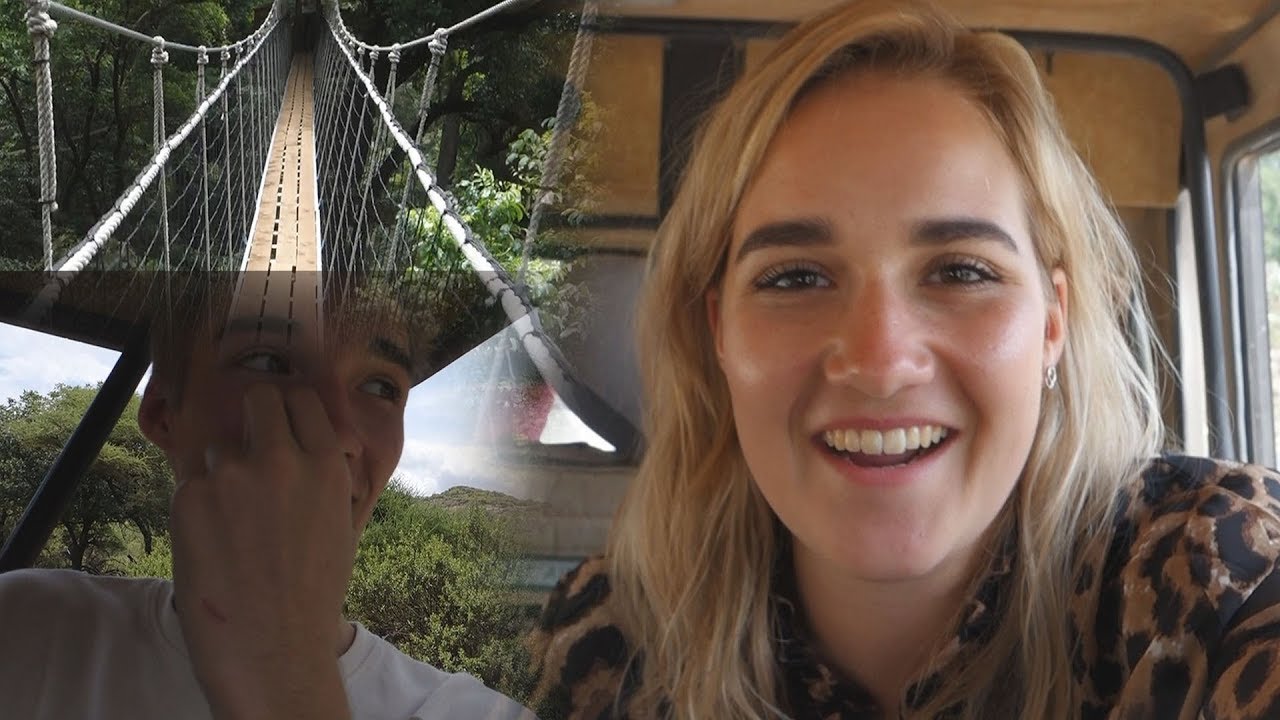 GIO IS BANG EN ENORM WIEBELENDE BRUG!