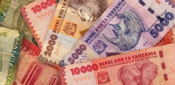 Tansanische 10000, 5000 und 2000 Schilling Geldscheine