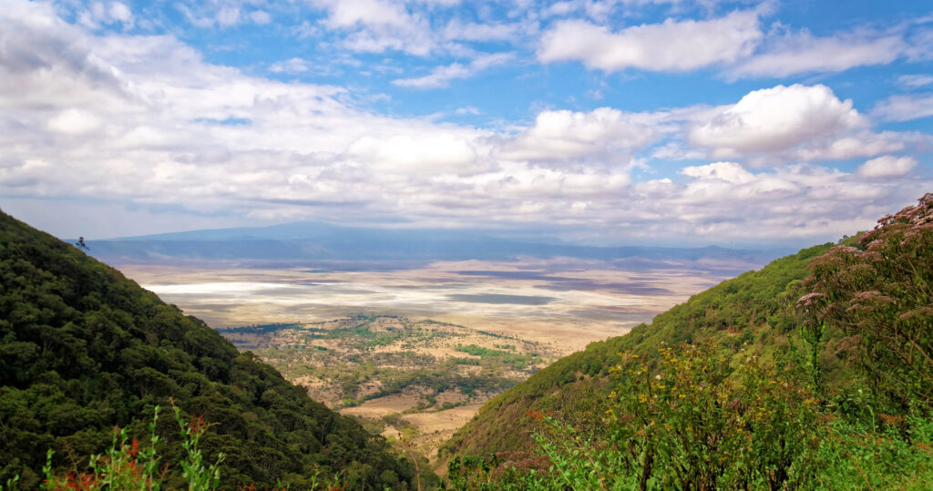 Blick auf den Ngorongoro Krater