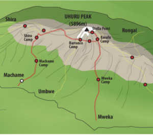 Kilimandscharo-Besteigung über die Machame-Route